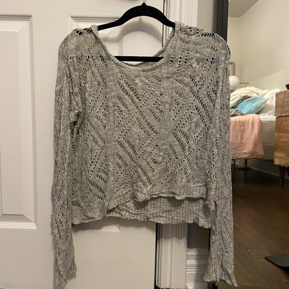 Brandy Melville light grey knit sweater - Picture 2 of 5